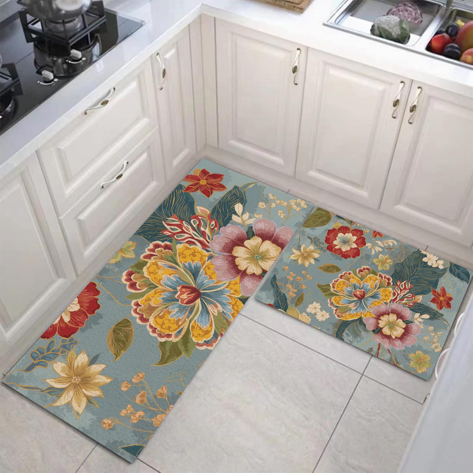 Tapis de cuisine antidérapants lavables pour sol protégé et confort des jambes fatiguées