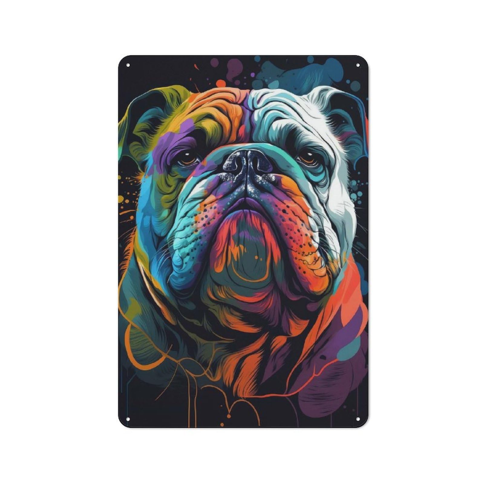 Junmoney Bulldog Style 3 Shed Metal Sign With Design 30X20cm, Outdoor Room Shed Wall Decor For Greenhouse, Garden Room, Cafe Or Entryway