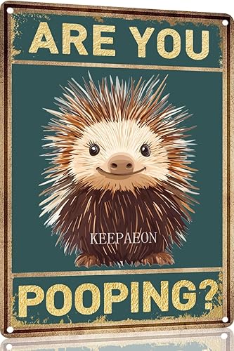 Miniatura 16 de Porcupine 12x8 Inch Metal Sign Your Butt Napkins My Lady Bathroom Decor for Women Bat Wall Decor Funny Guest Bathroom Wall Art Toilet Paper Wall Art