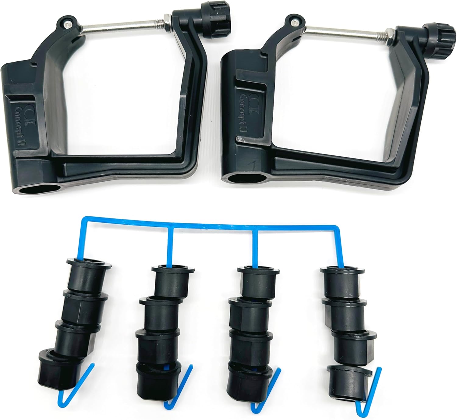 Concept2 Sweep Oarlock Kit with Black Pitch Bushings for 9/16 in Rigger Pin, 465