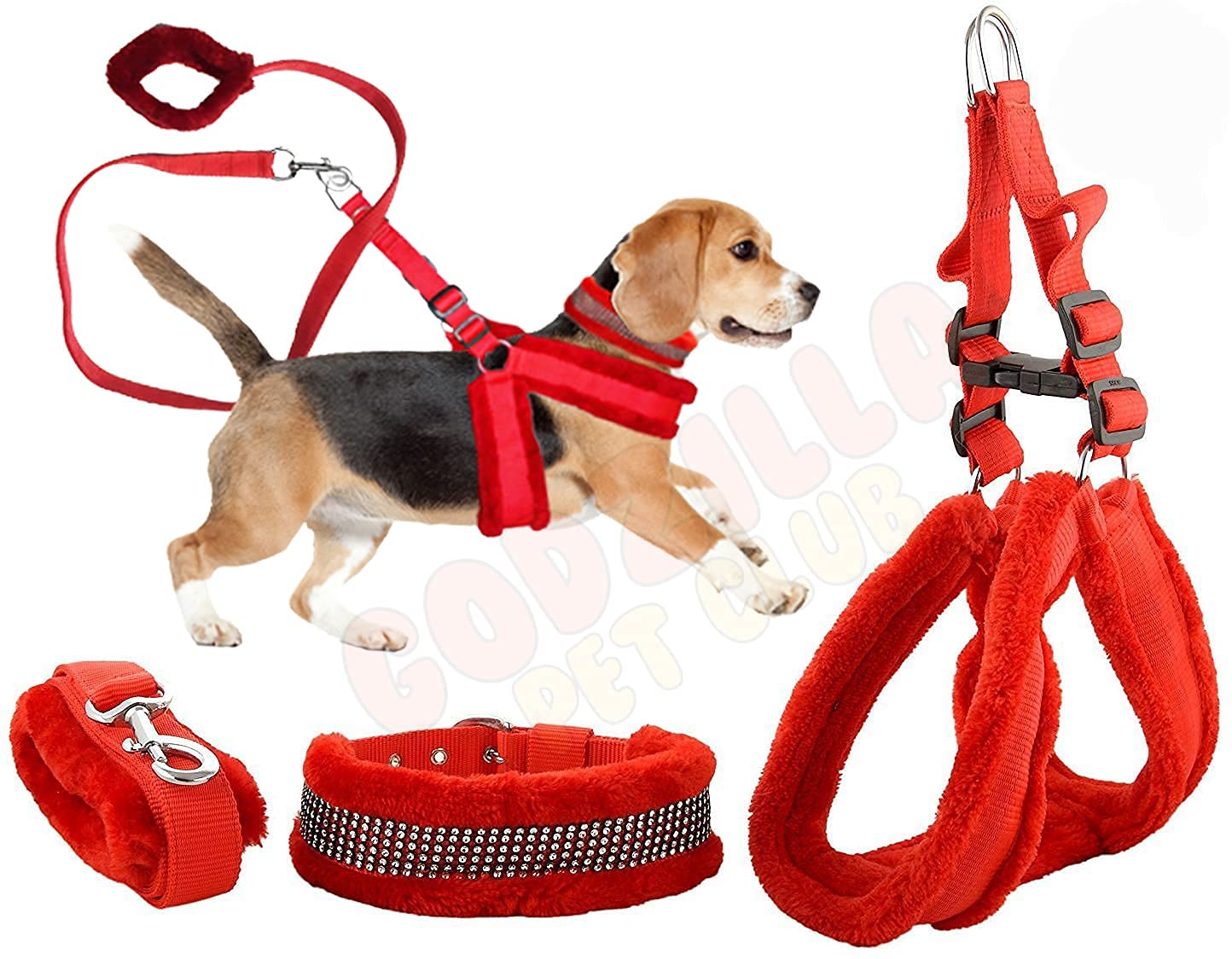 Nylon Fur 1-inch Medium Dog Harness, Collar and Leash (Chest Size : 26-30 inch) for Small & Medium (Small Chest Size : (24-28 inch)) (B09C8TT8RG) Amazon Price History, Amazon Price Tracker