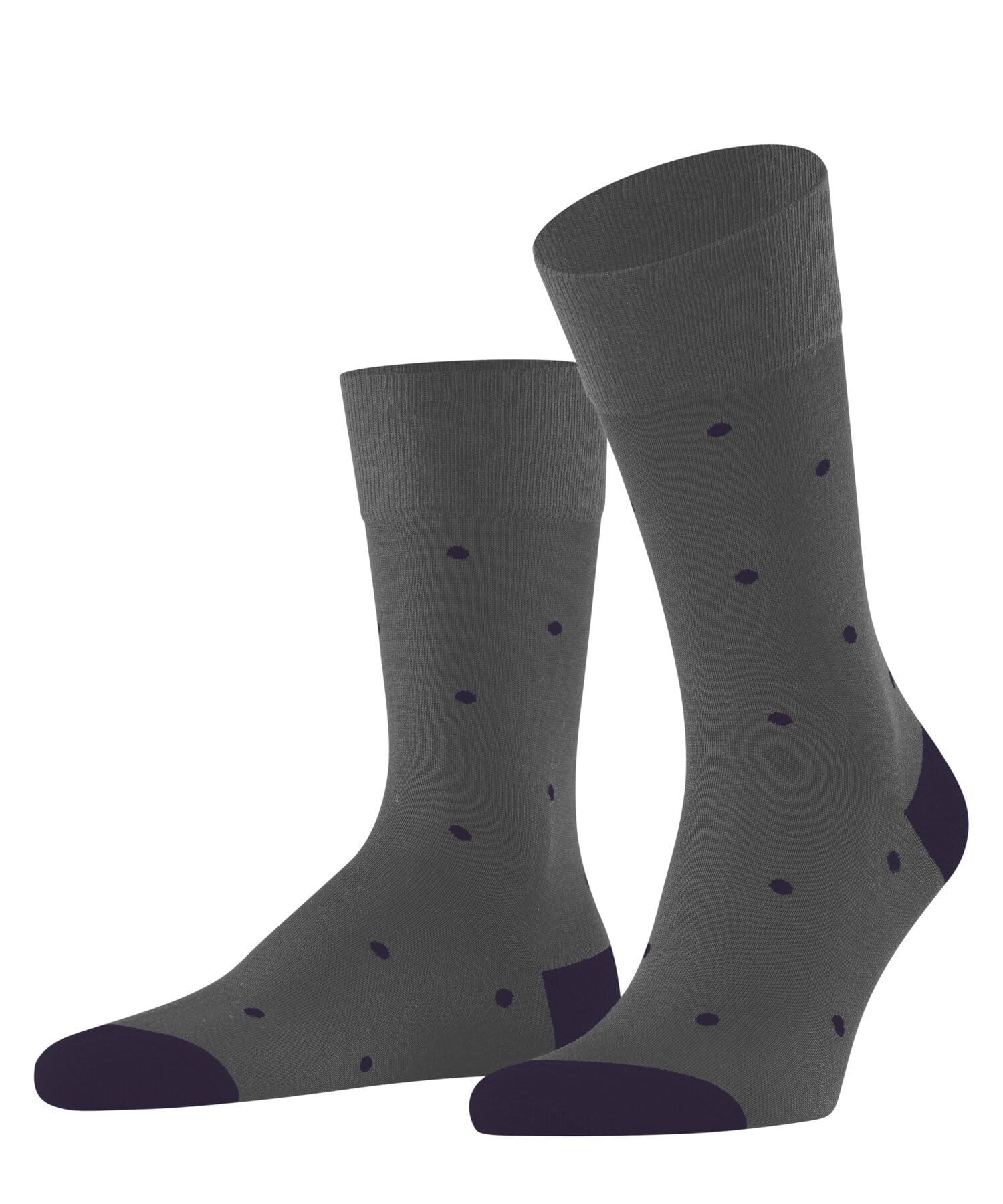 FALKE Men's Dot M So Cotton Patterned 1 Pair Socks, Grey Flanell 3210, 5.5-8