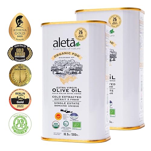 Miniatura 4 de Aleta Farms - Aceite de oliva virgen extra, orgánico USDA, aceite de oliva rico en polifenoles de una sola finca, prensado en frío, premios globales