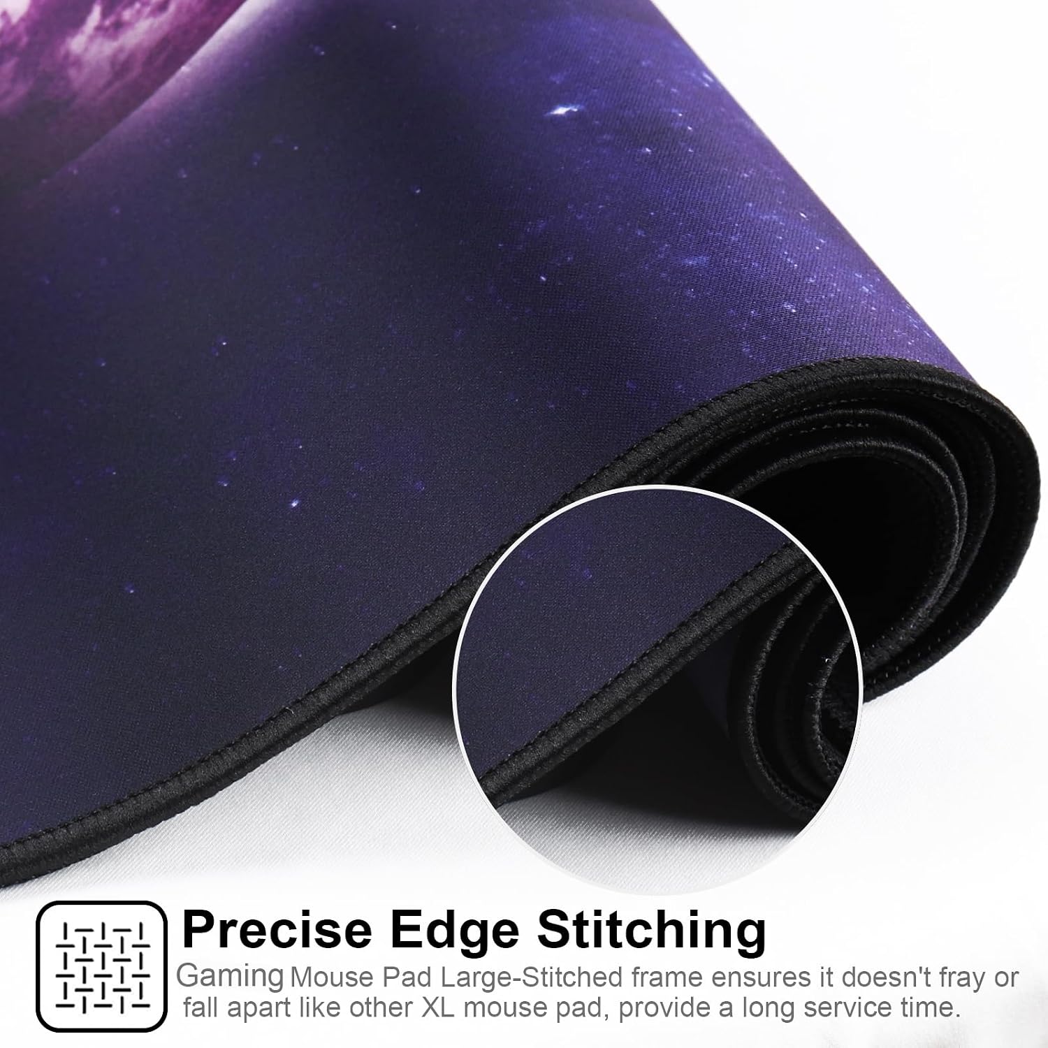XXL Professional Large Mouse Pad & Computer Game Mouse Mat (35.4x15.7x0.1IN, Sky Planet) - 6