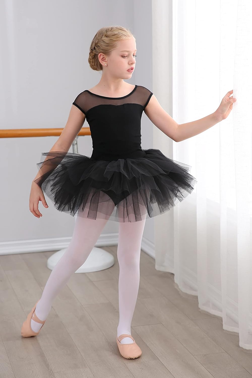 Stelle Ballet Leotards for Girls Toddler Leotard with Tutu Skirt Dance Tutu Dress (Little/Big Kid) - Image 5
