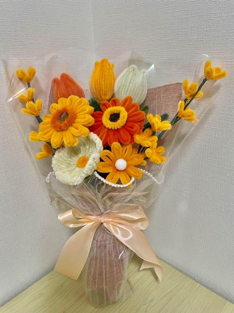 モールフラワー チャイラテ shop 枯れないお花 オレンジミックス 韓国