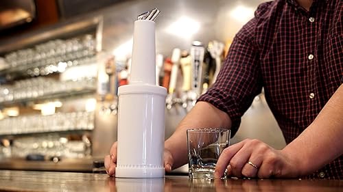 Miniatura 4 de Winco Flow-N-Stow - Juego de 6 botellas para jugo de frutas y licor de 1 cuarto de galón (32 onzas)