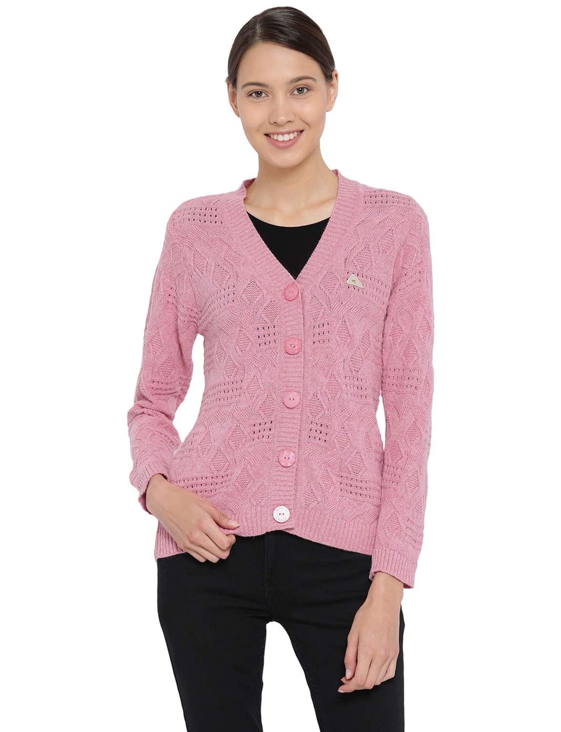 Design Blend Wool V Neck Cardigan 