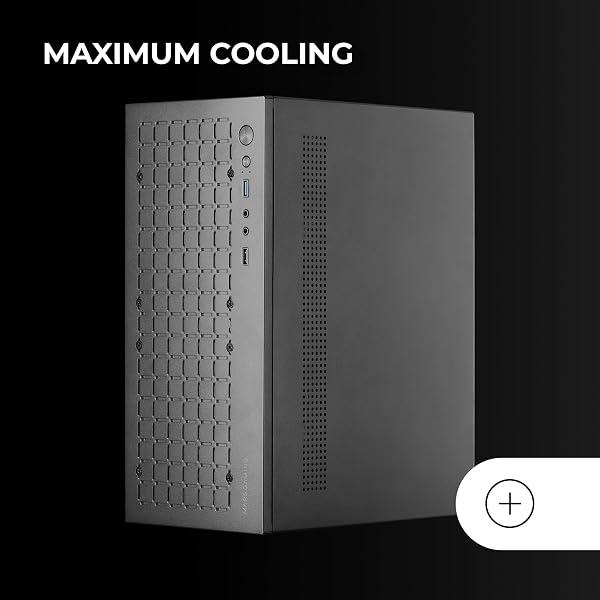 Mars Gaming MC-1000, Caja Compacta MicroATX, Diseño Frontal Metal-Mesh, Ventana Lateral Completa, 1x Ventilador Ulta-Silencioso FDB 80mm, Negro - 5