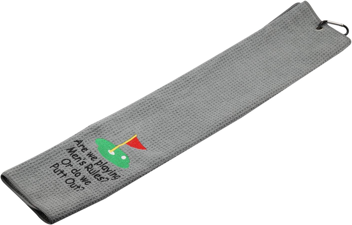 review Funny Women's Golf Towel are We Playing Men’s Rules Or Do We Putt Out Funny Golf Towel with Clip (Do We Putt Out)