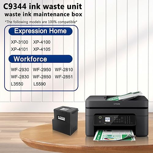 Miniatura 4 de KSUMEI C9344 Caja de mantenimiento compatible con Workforce WF-2930 WF-2950 WF-2810 WF-2830 WF-2850 WF-2851 Expression Home XP-3100 XP-4100 XP-4101