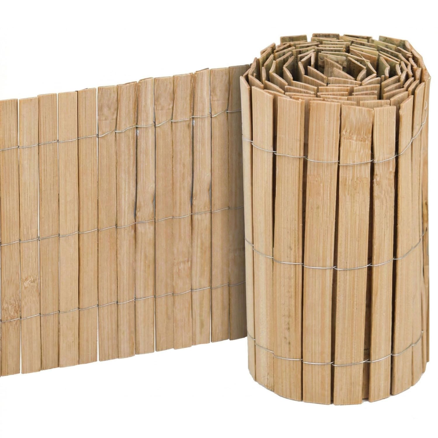 UrFence 300x20 Valla de Bambú Enrollable - Borduras para Jardín - Cercado Flexible - Delimitadores de Bordes para Jardín - Valla Madera - Separadores para Terreno - Delimitador Exterior