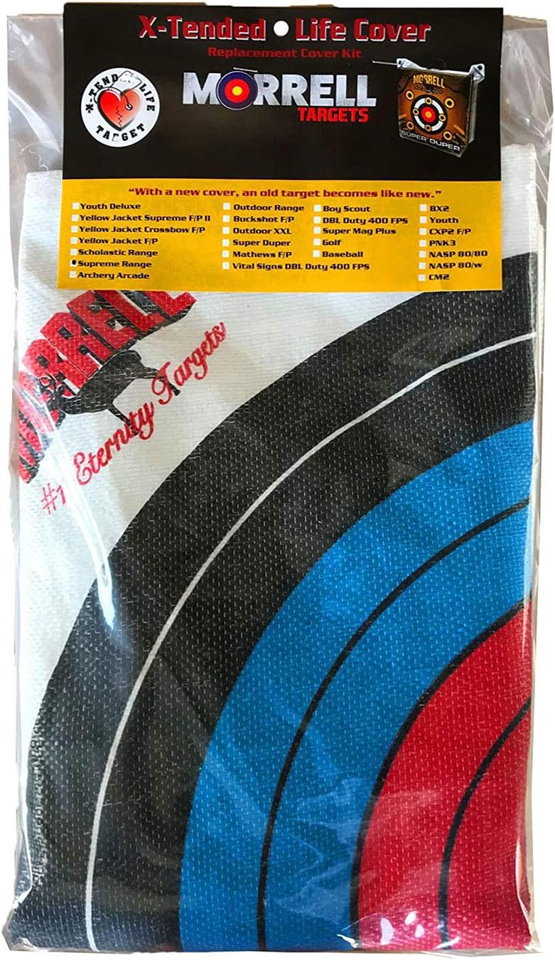Morrell 3 Pack Weatherproof Supreme Range Archery Bag Target Replacement NASP Field Point Cover with 2 Shooting Sides and 4 Shooting Spots, White, Cover Only