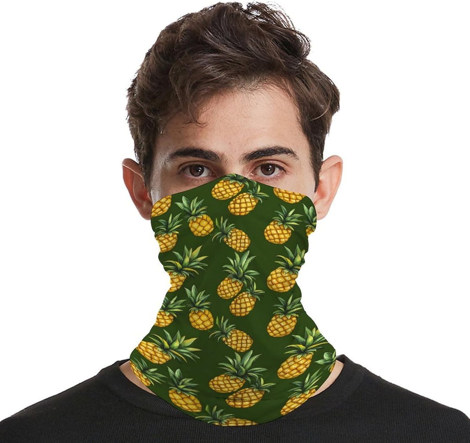 Pineapple Face Cover Neck Gaiters for Men Women Sun Protection Mask Scarf Hiking Bandana