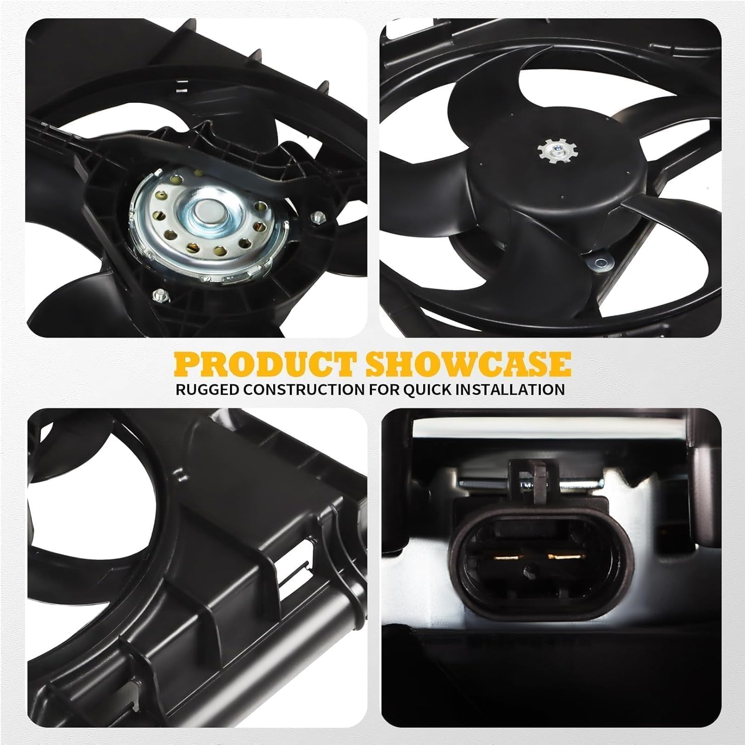 0002009323 Radiator Cooling Fan Compatible with Fortwo 2008-2015 1.0L Engine EV/BEV Replace A0002009323 000 200 93 23