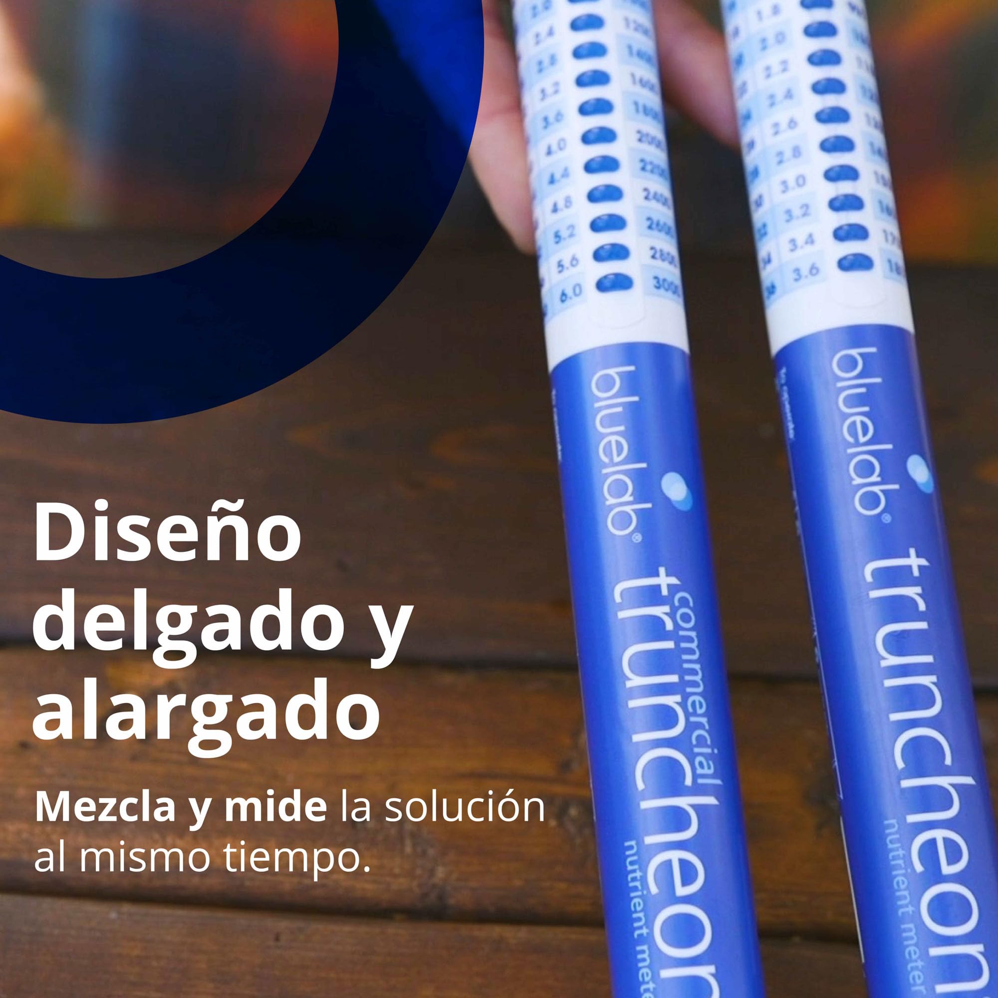 Bluelab TRUNCOMV2 Commercial Truncheon - Medidor de conductividad para hidroponía, Agua de Invernadero, Fertilizantes de jardín y Sistema de riego, Rango de parámetros avanzado (EC, TDS, CF, PPM) | Probador de conductividad de agua: TDS, EC, Ppm 500, Ppm