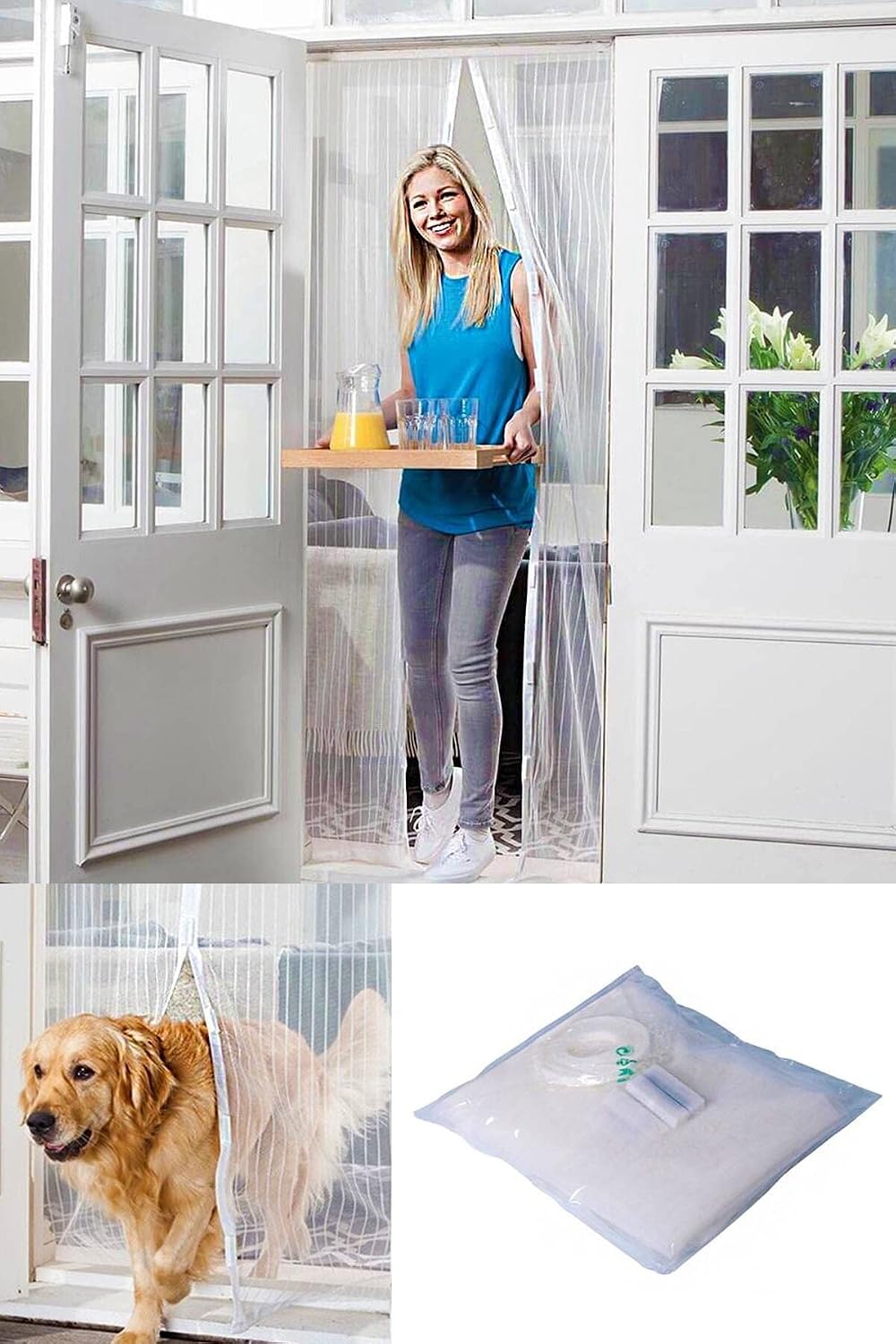 Mobee Fay-Tek 205 X 105 Cm Mıknatıslı Kapı Sinekliği Sinek Sivrisinek Kovucu Tül Sineklik 1410 V2
