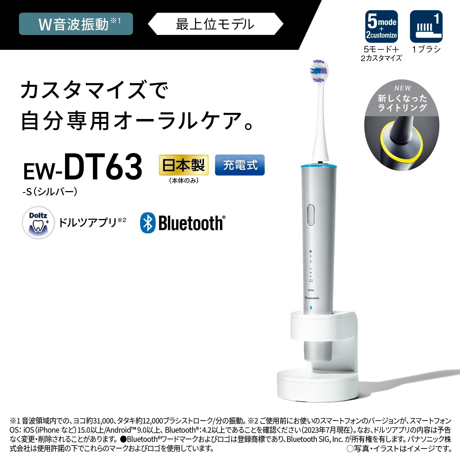 Amazon.co.jp: 【2023年発売】パナソニック 音波振動ハブラシ ドルツ