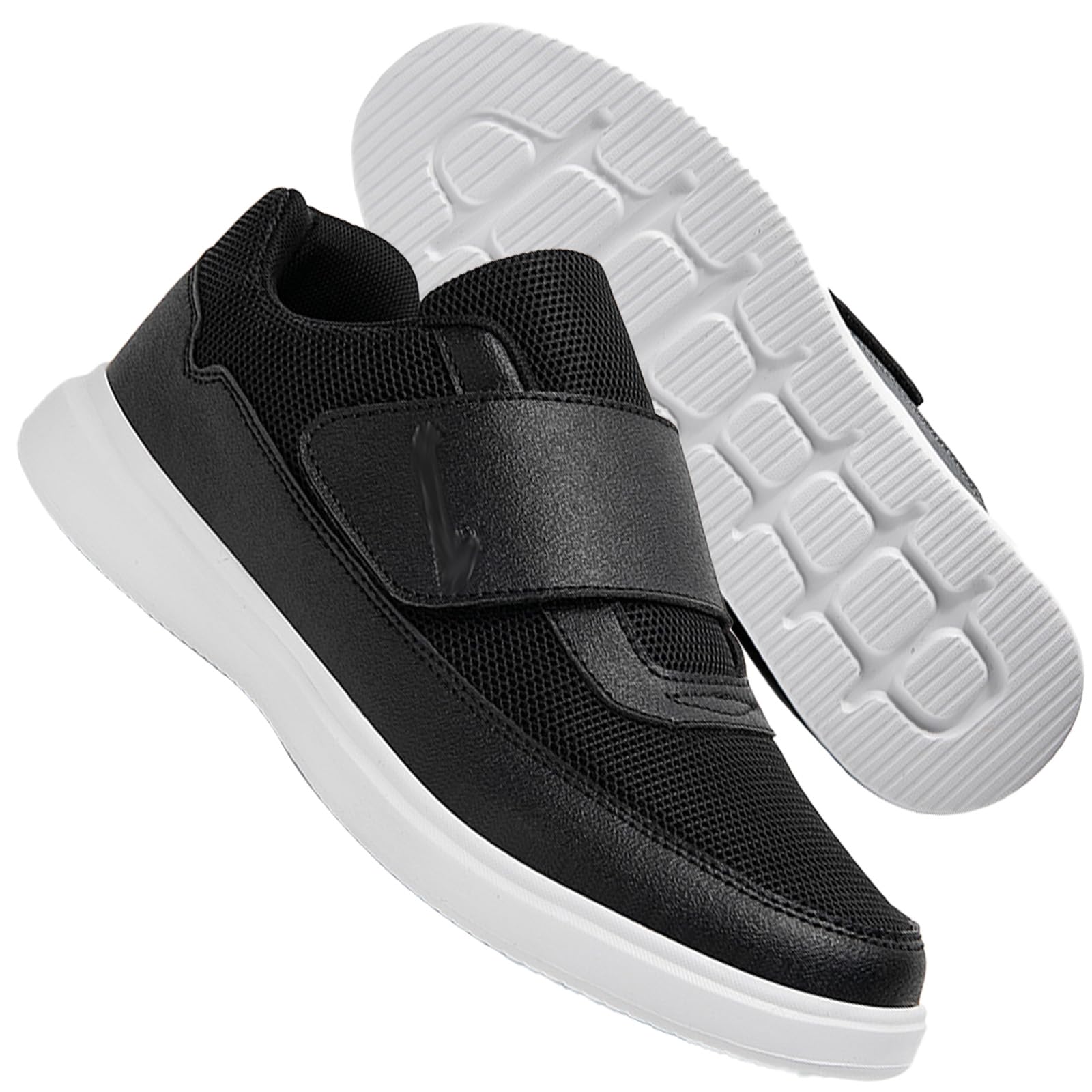 AEHO Chaussure Diabetique Homme Chaussure pour Pied Gonflé Pantoufle OrthopéDiques Homme Chaussures pour Pied Gonflé Chaussure Homme Orthopedique Pantoufle Orthopédique,Noir,49 EU