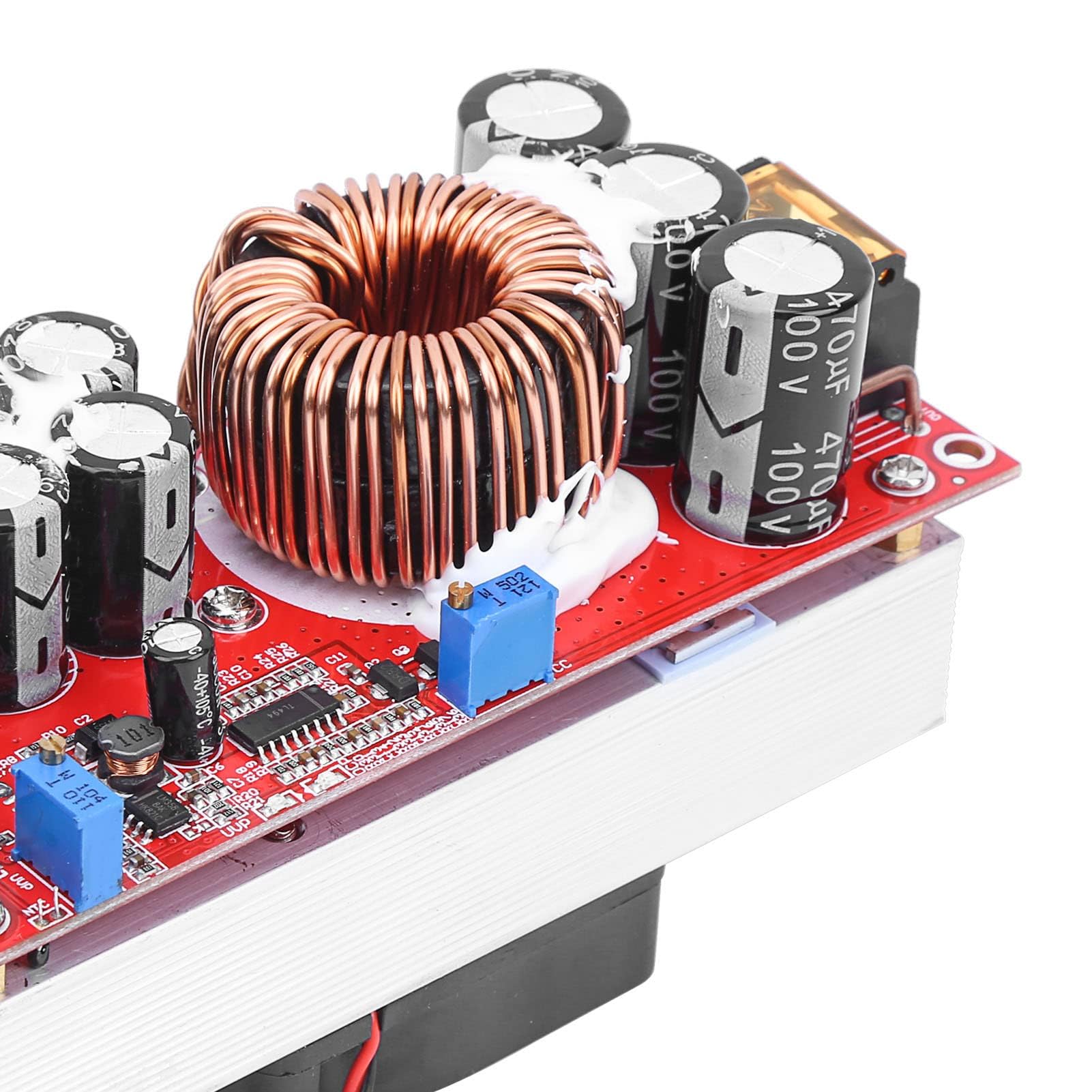 1500 W Boost Converter, modulo DC Boost 30 A, convertitore verso l'alto, modulo di alimentazione costante 10 a 60 V a 12 – 97 V con ventola intelligente