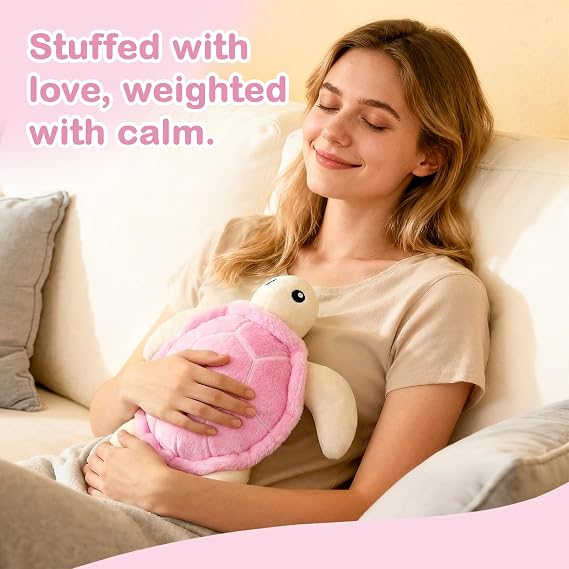Sea Turtle Plush Unscented Microwavable Heating Pad (Pink)