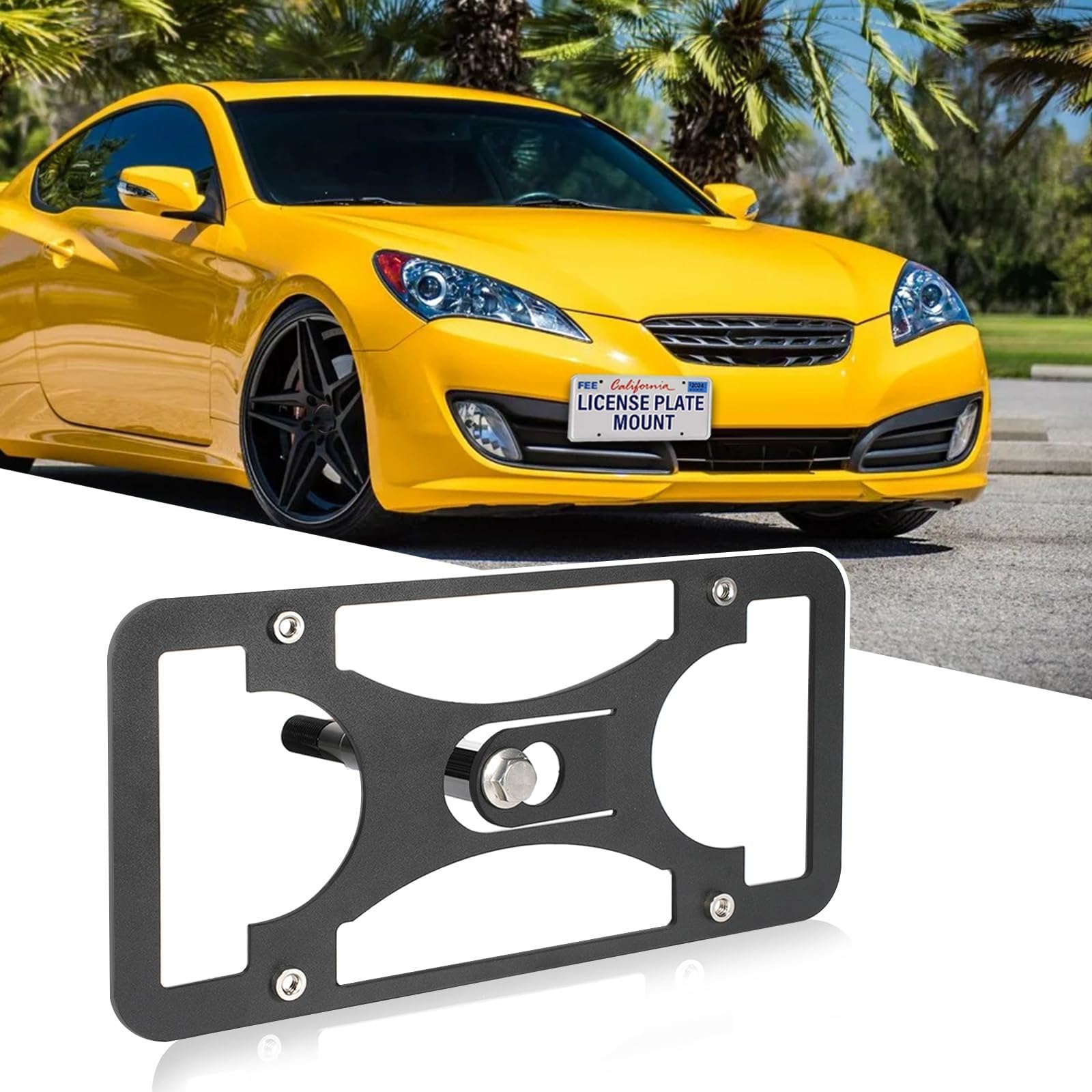 Amazon.com: No Drill Front Bumper License Plate Mount Compatible