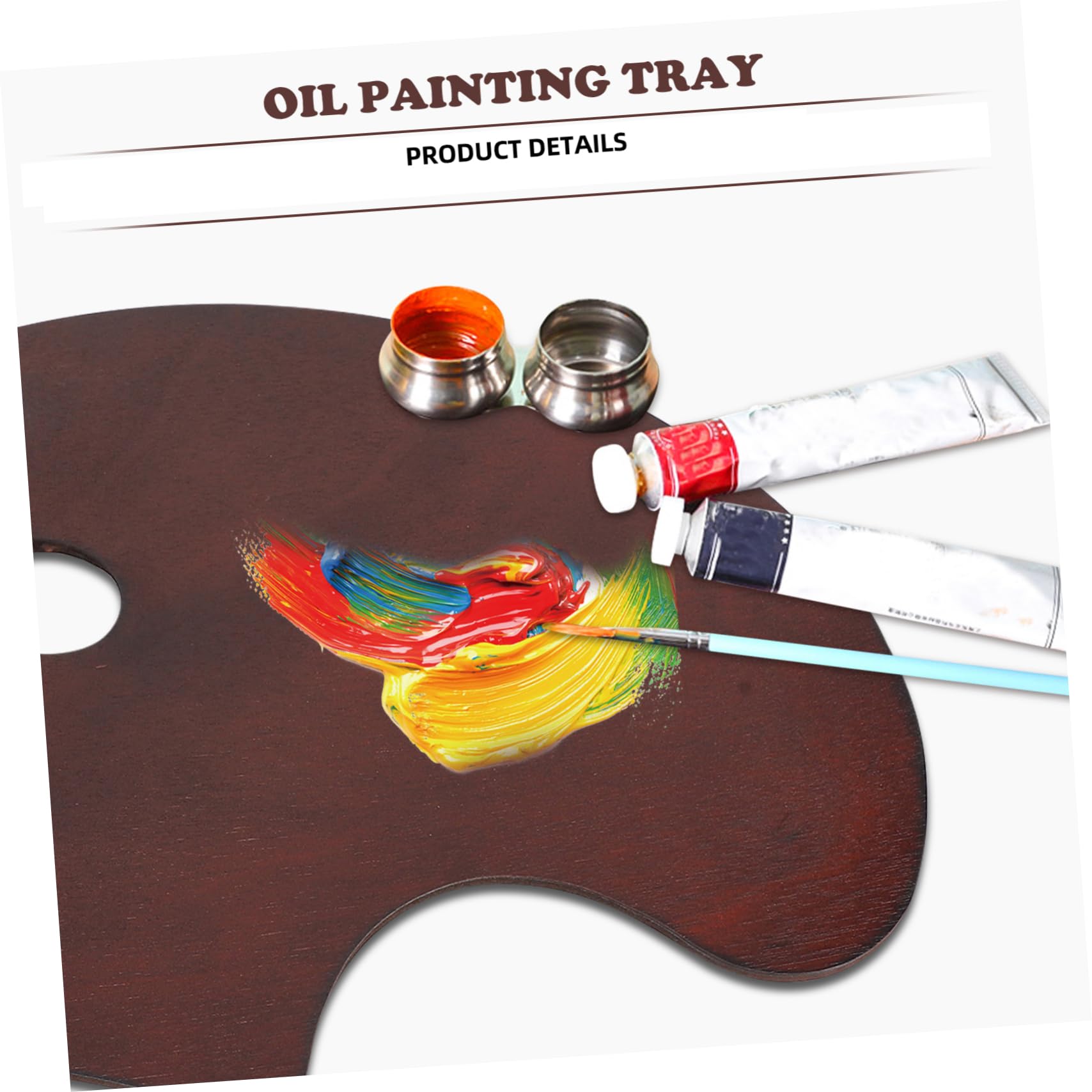 SHINEOFI Tavolozza di Legno per Pittura, Vassoio per Mescolare Colori, Leggera e Facile da Trasportare, per Pittura Artistica DIY, | Traghetta Leggera e Facile da Trasportare, Uso DIY Art Painting, Adatta a Amici e Famiglia