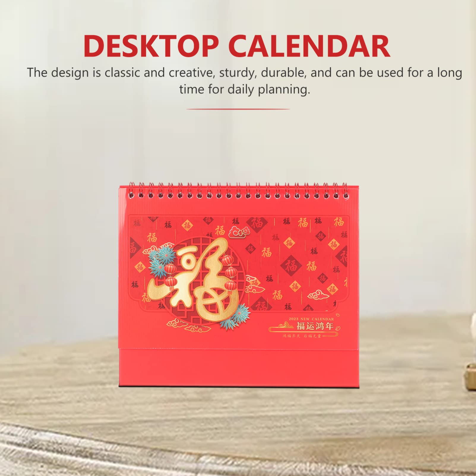 Tofficu 5stücke Tischkalender Year Desktop Kalender Dekorativ Mit Einfacher Gestaltung Für Planung Und Organisation Für Büro Zuhause Und Schule Doppelte Spiralbindung Perforierte