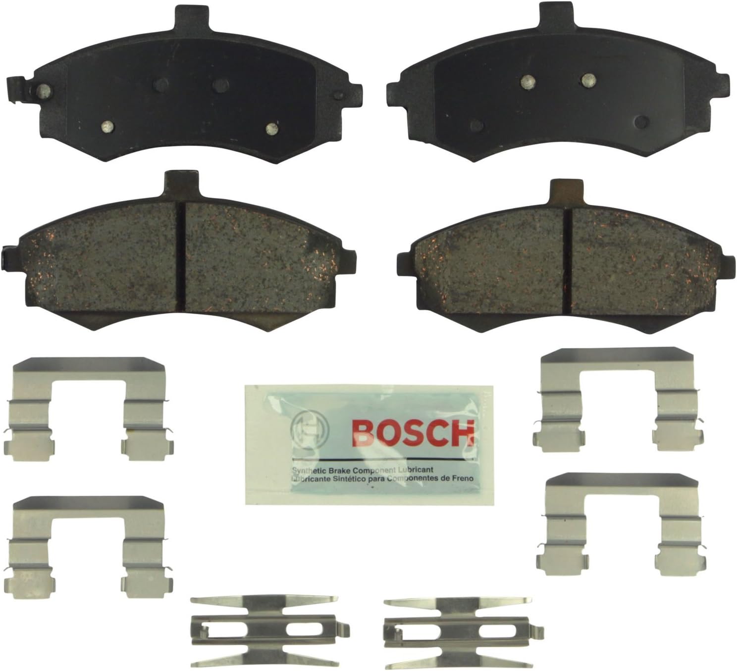 BOSCH BE941H Blue Ceramic Disc Brake Pad Set With Hardware - Compatible With Select Hyundai Elantra; FRONT