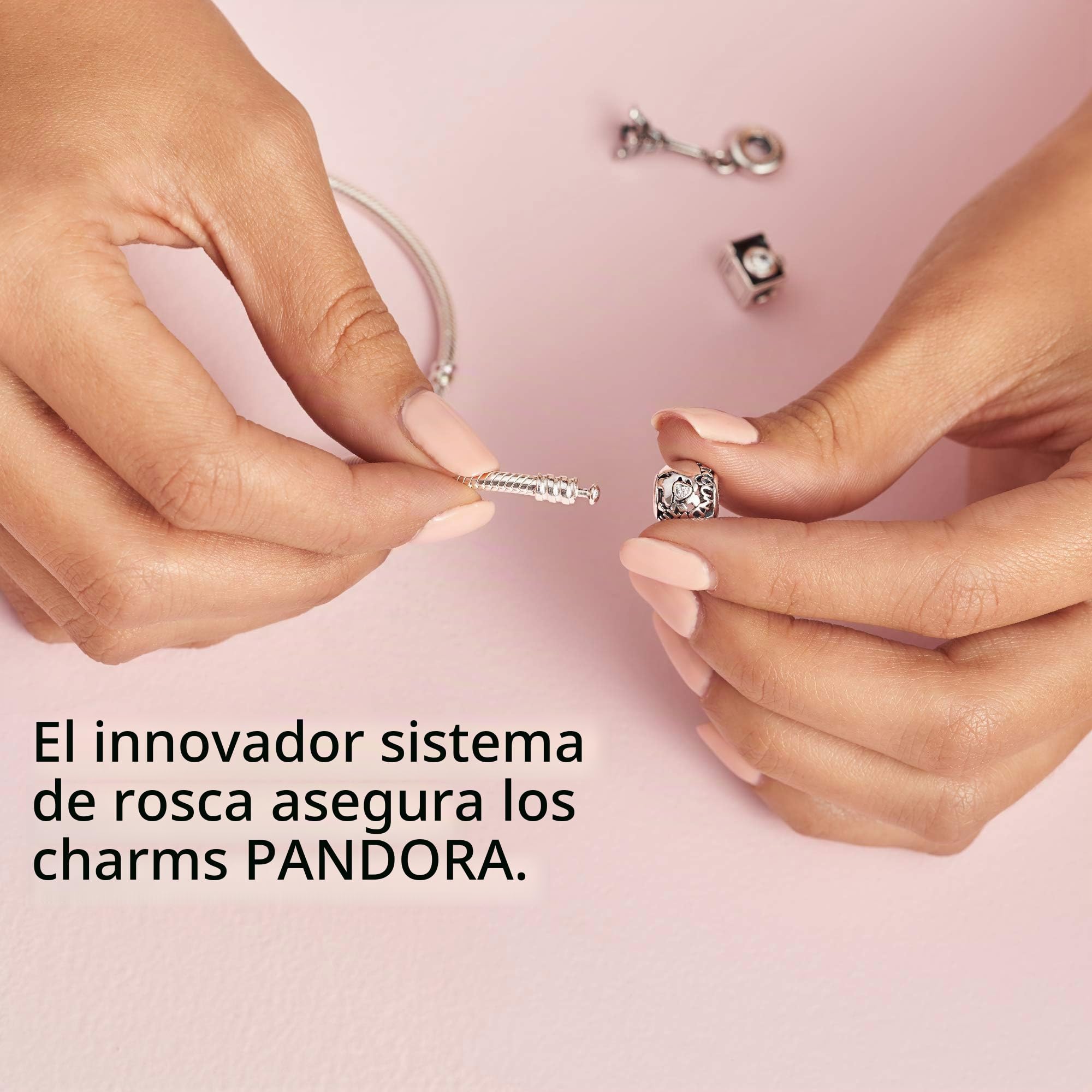 PANDORA Pulsera 590702HV-18 Mujer Plata Inscripción