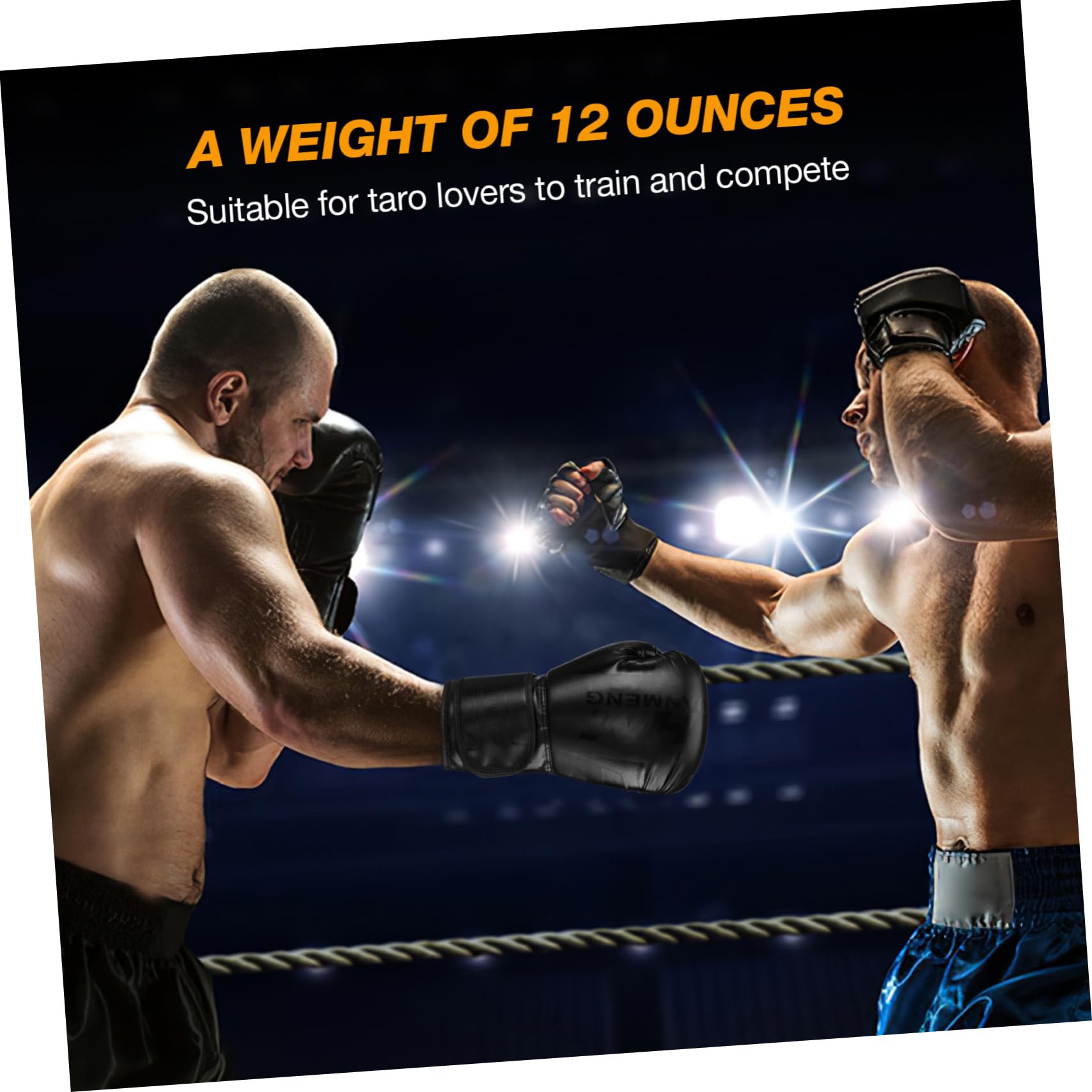 Guantoni da Boxe Neri 12 Once in Pu, per Allenamento
