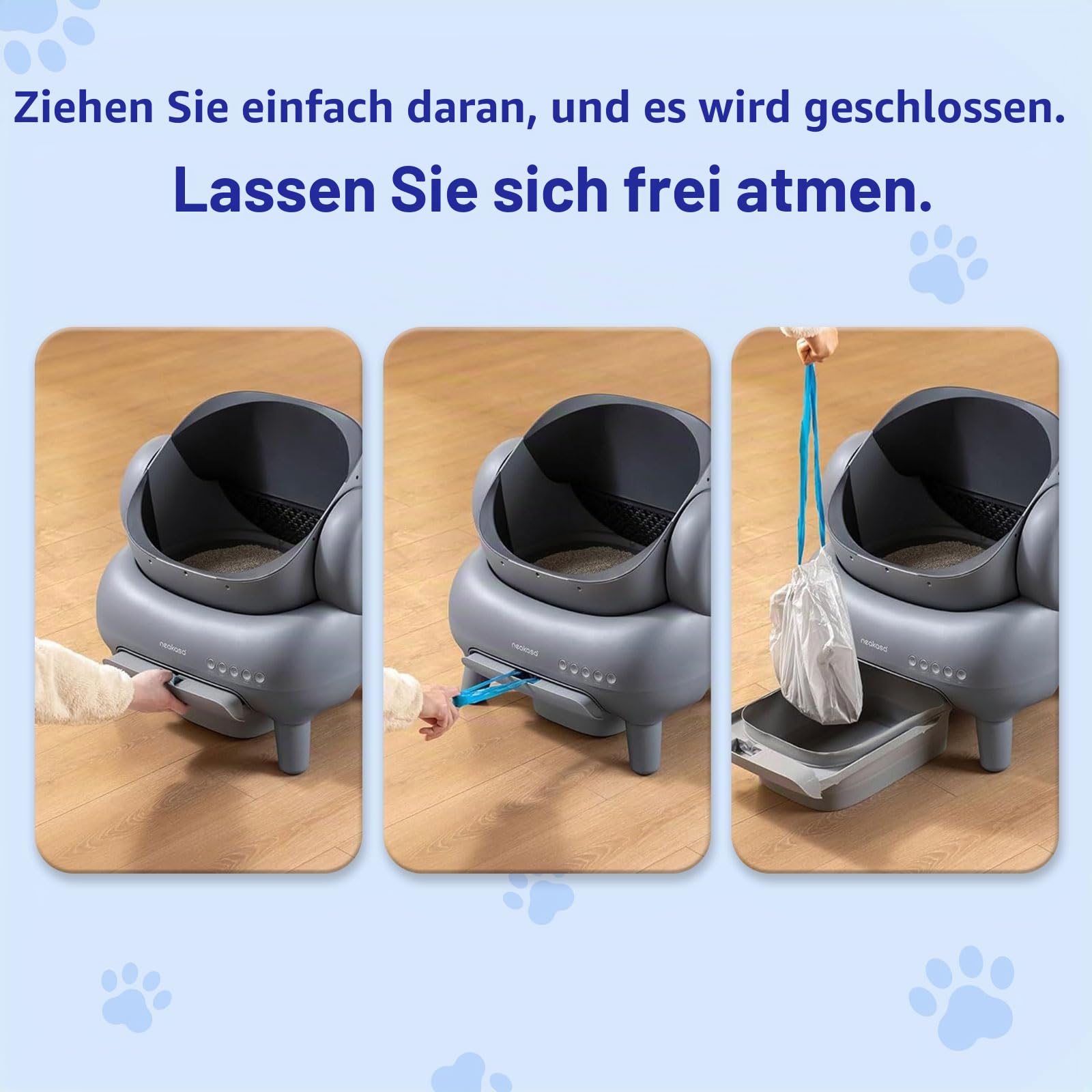 120 Stück Katzentoilettenbeutel für Neakasa und PetPivot offene selbstreinigende Katzentoiletten, extra dicke, robuste Einlagen, Ersatz, geruchlos, 68,6 x 33 cm, hält 10 kg