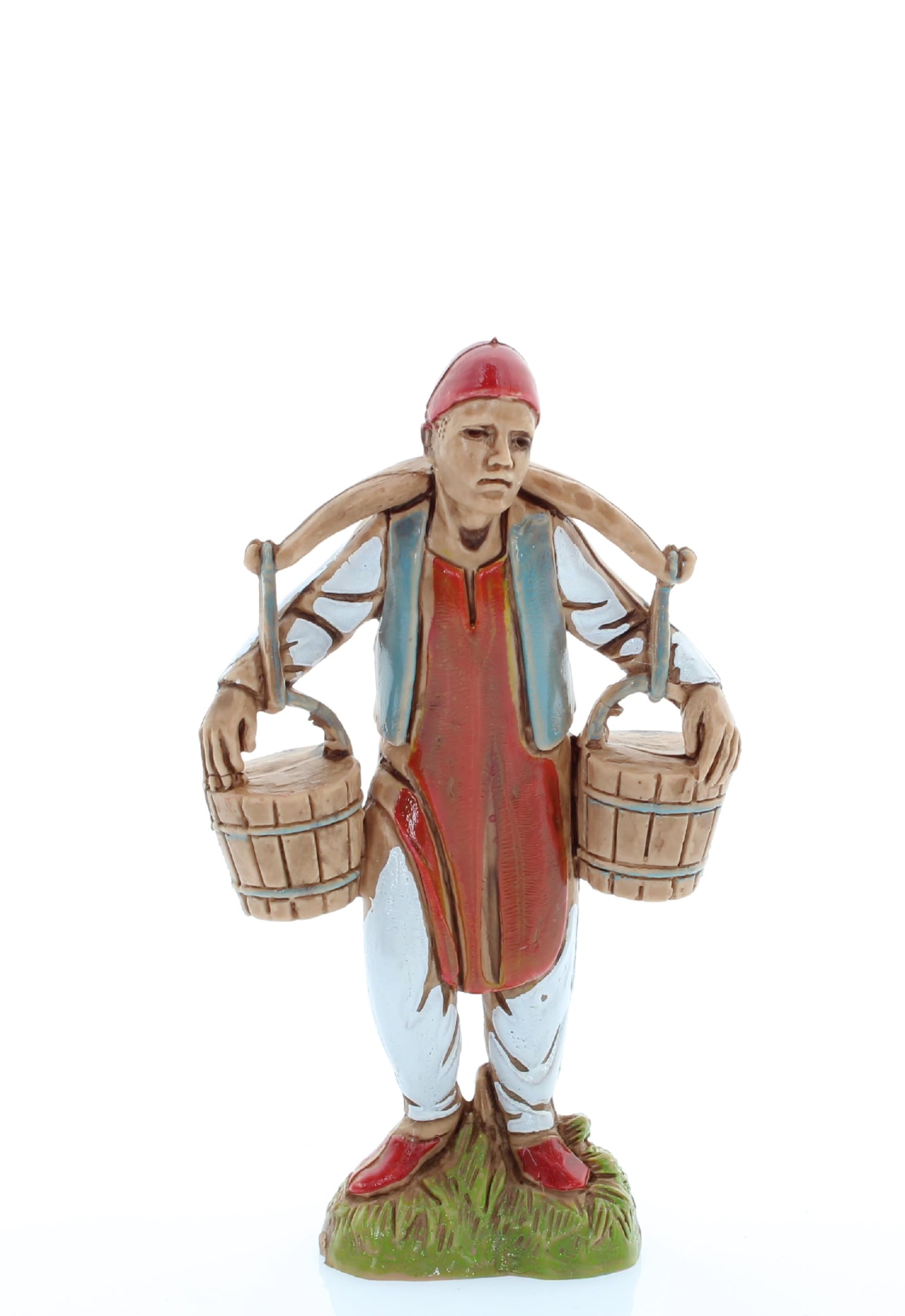 Moranduzzo Aguador para Belén de 10 Cm Escala 1:20 - Figuras de Belén Indestructibles - Estilo 700', Pintura Acabada a Mano, Producto Oficial, Escultor M. Landi