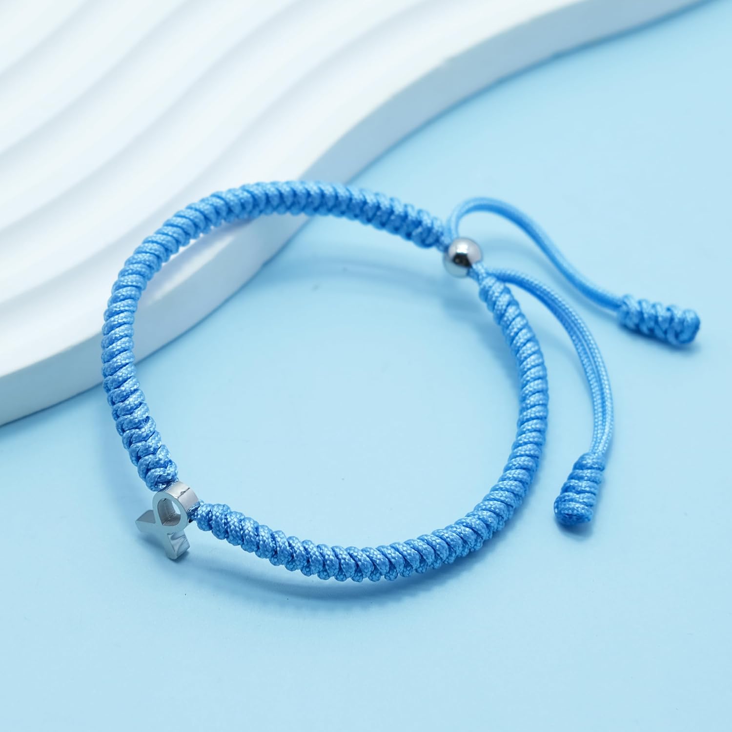 LAMIBEE Bracelet For A Cause, Awareness Ribbon Bangle Bracelets, Wristbands Get Well Soon, Protection Surfer String Bracelet for Men, Women Boho Amulet Style - Image 2