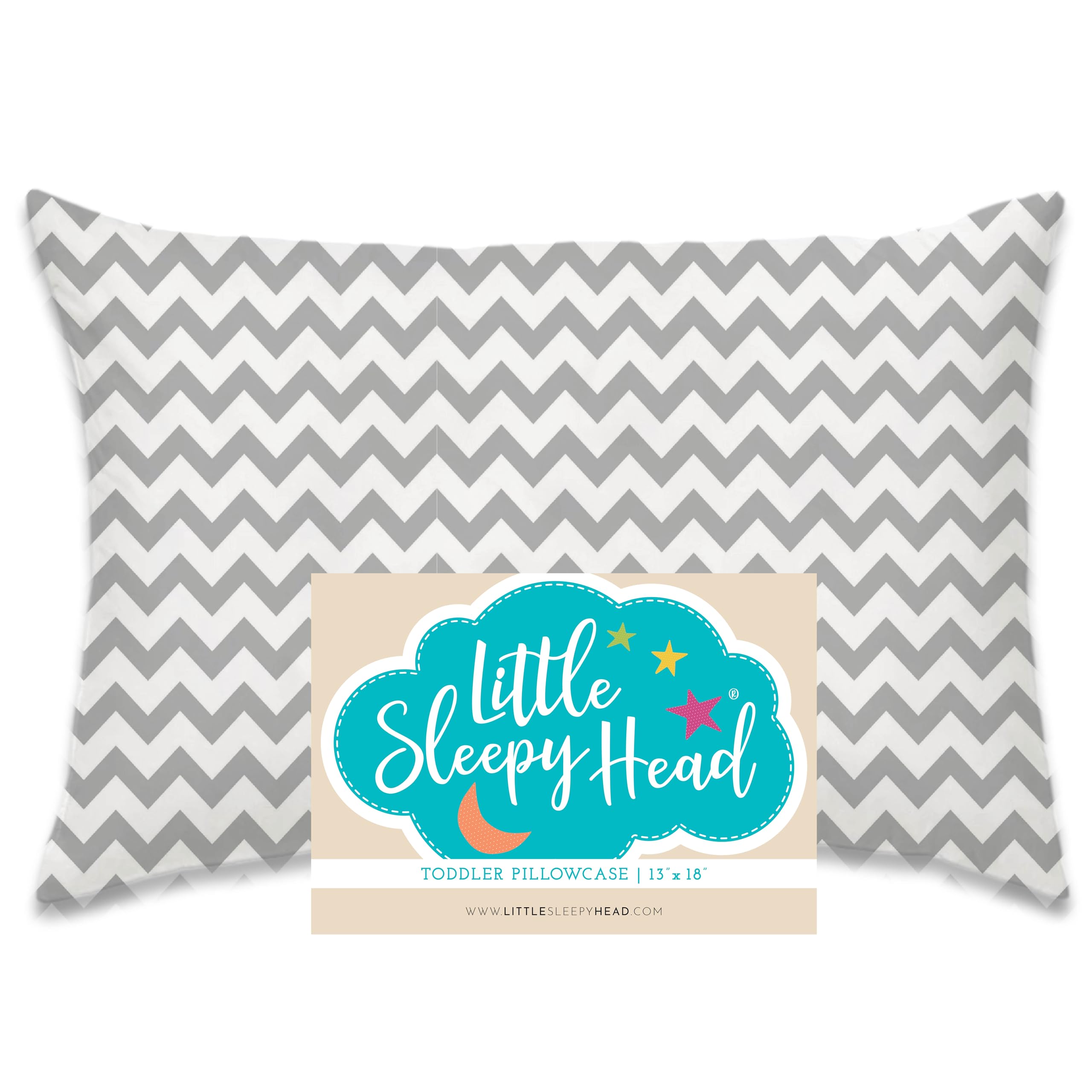Little Sleepy Head Toddler Pillowcase, 100% Cotton & Hypoallergenic Pillow Case for Toddler Pillow, Snug Fit Envelope Pillowcase, 13x18 Pillowcase,