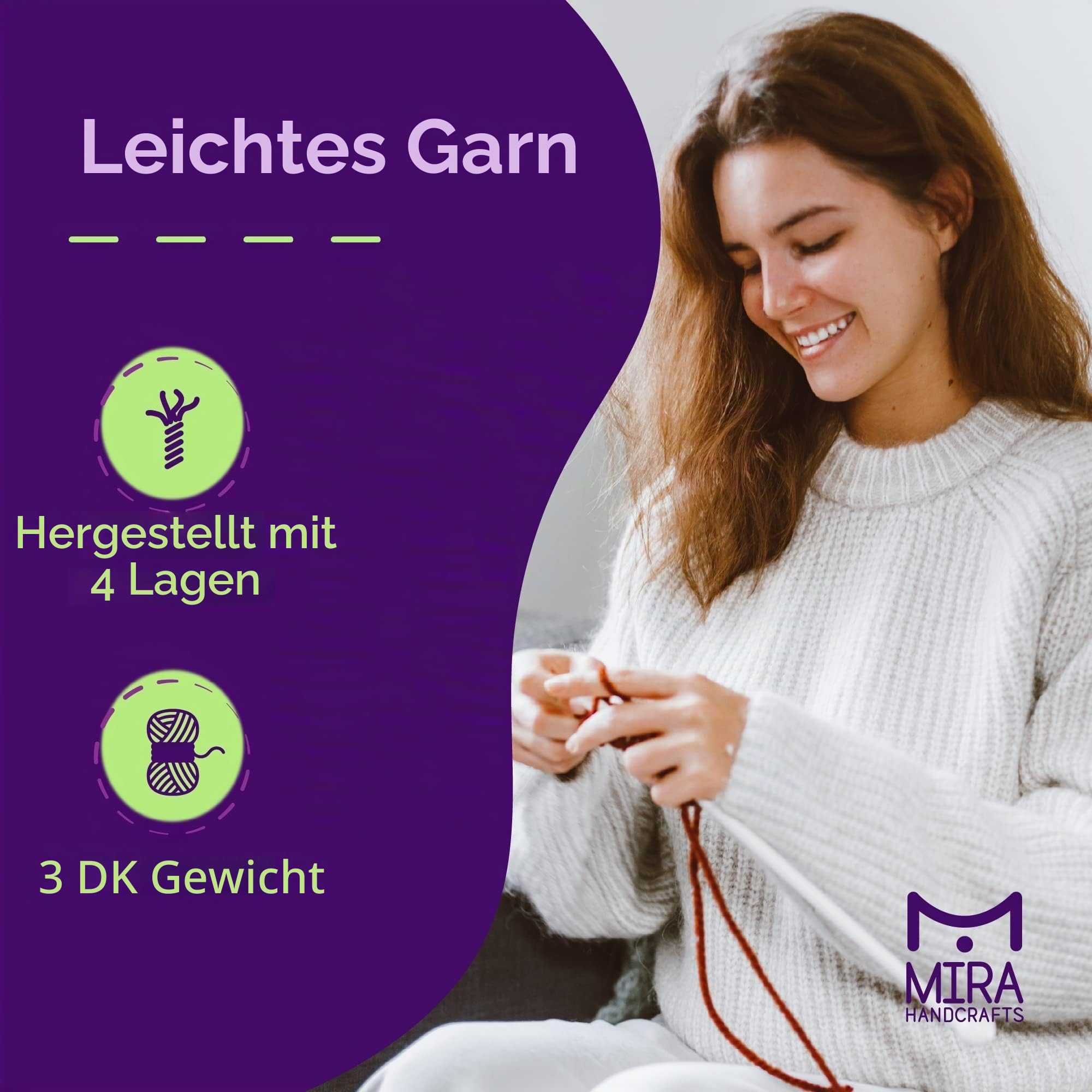 Standard Garnknäuel Packung - 40 Acryl Garn Stränge – Erlesene Farben – Perfekt für jedes Häkel- und Strickprojekt