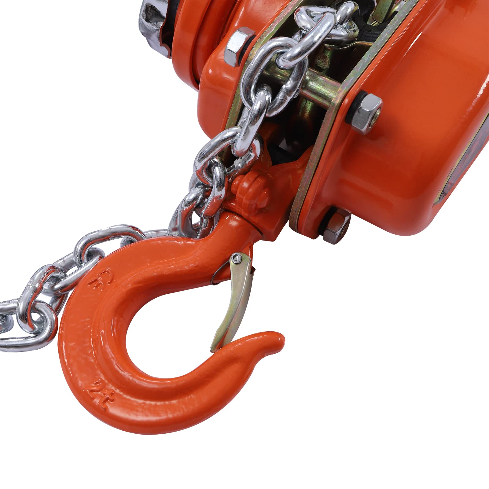 Paranco Manuale a Catena da 1500kg con altezza di sollevamento di 6m,Mini paranco a Leva in acciaio legato con catena in acciaio ø7.1mm G80, freno di sicurezza e gancio,per trasporto merci e traino