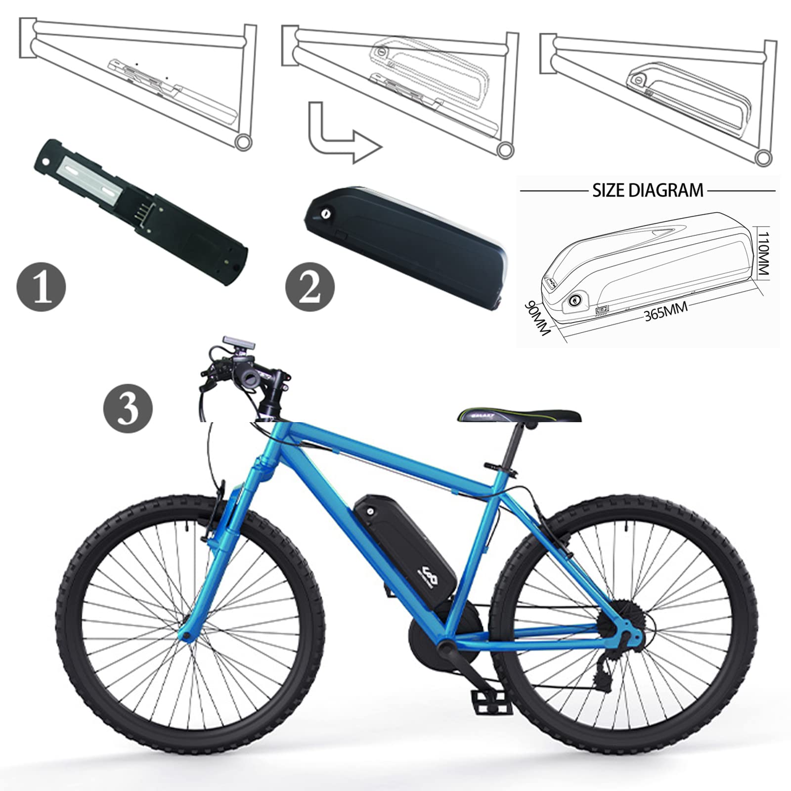 (3-7 dni przyjazdu)LG21700 cells 36V-24AH - Akumulator do roweru elektrycznego - Akumulator litowo-jonowy do roweru Ebike 700 W / 500 W / 200 W Bafang/Tongsheng i innych silników z ładowarką