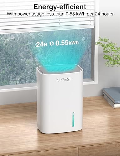 Miniatura 5 de CLEVAST Small Dehumidifier for Home, 30 OZ Mini Quiet Dehumidifiers for Bedroom, Portable Compact Air Dehumidifier for Bathroom, Closet, RV, Camper,
