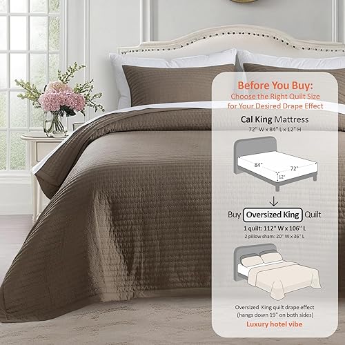 Vista 219 de KASENTEX - Juego de edredón lavable a máquina, cubrecama muy suave, ligero, lavado a la piedra, con costuras detalladas, matrimonial/queen con 2