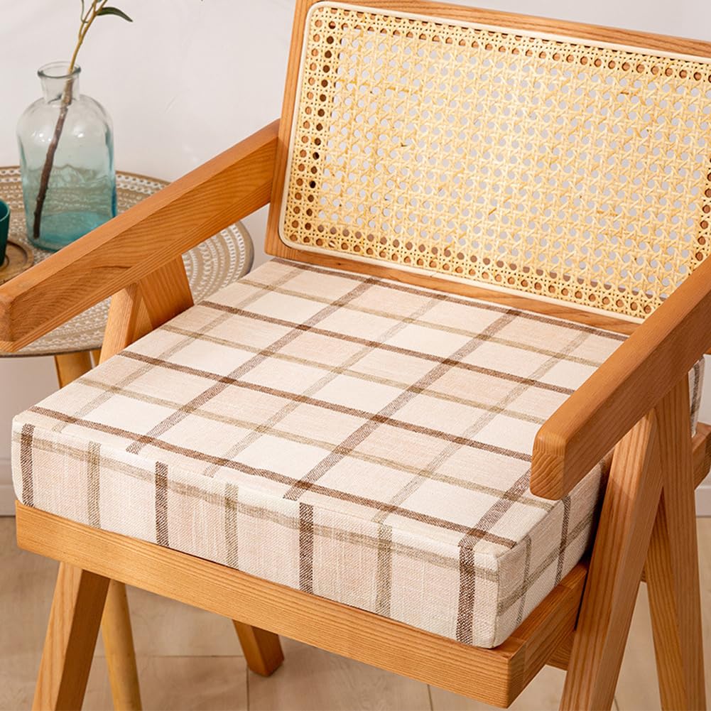 Cuscino spesso per sedia in schiuma ad alta densità, 55 x 55 x 8 cm, comodi cuscini quadrati per uso interno/esterno, ideale per finestre a bovindo, disponibile in opzioni di spessore 3/5/8 cm