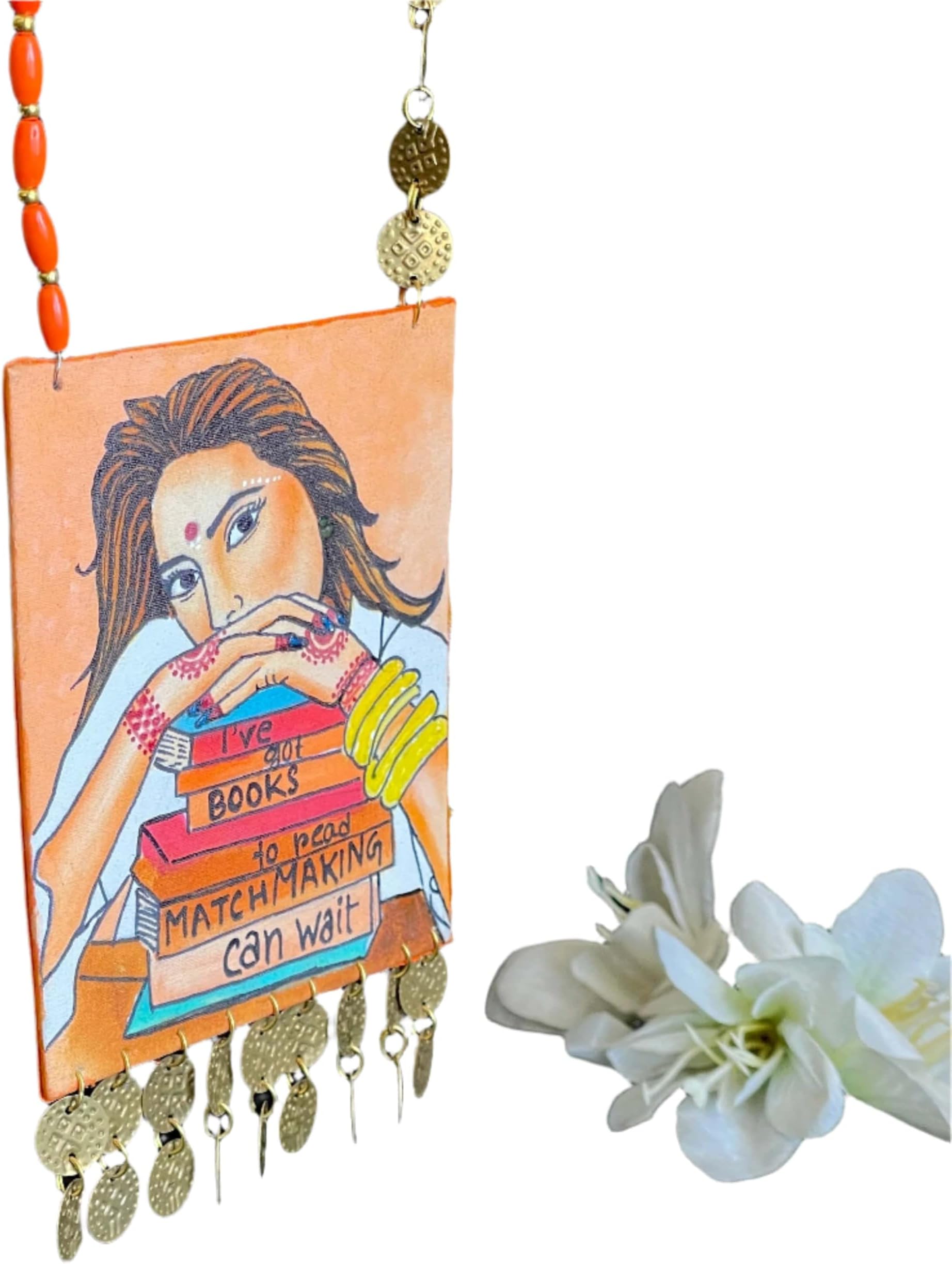 Jewellery Geeky Urban Naari Bohemian Multi Color Handmade & Hand Painted Necklace for Girls & Women (KHJ-AMZ-NP-136)