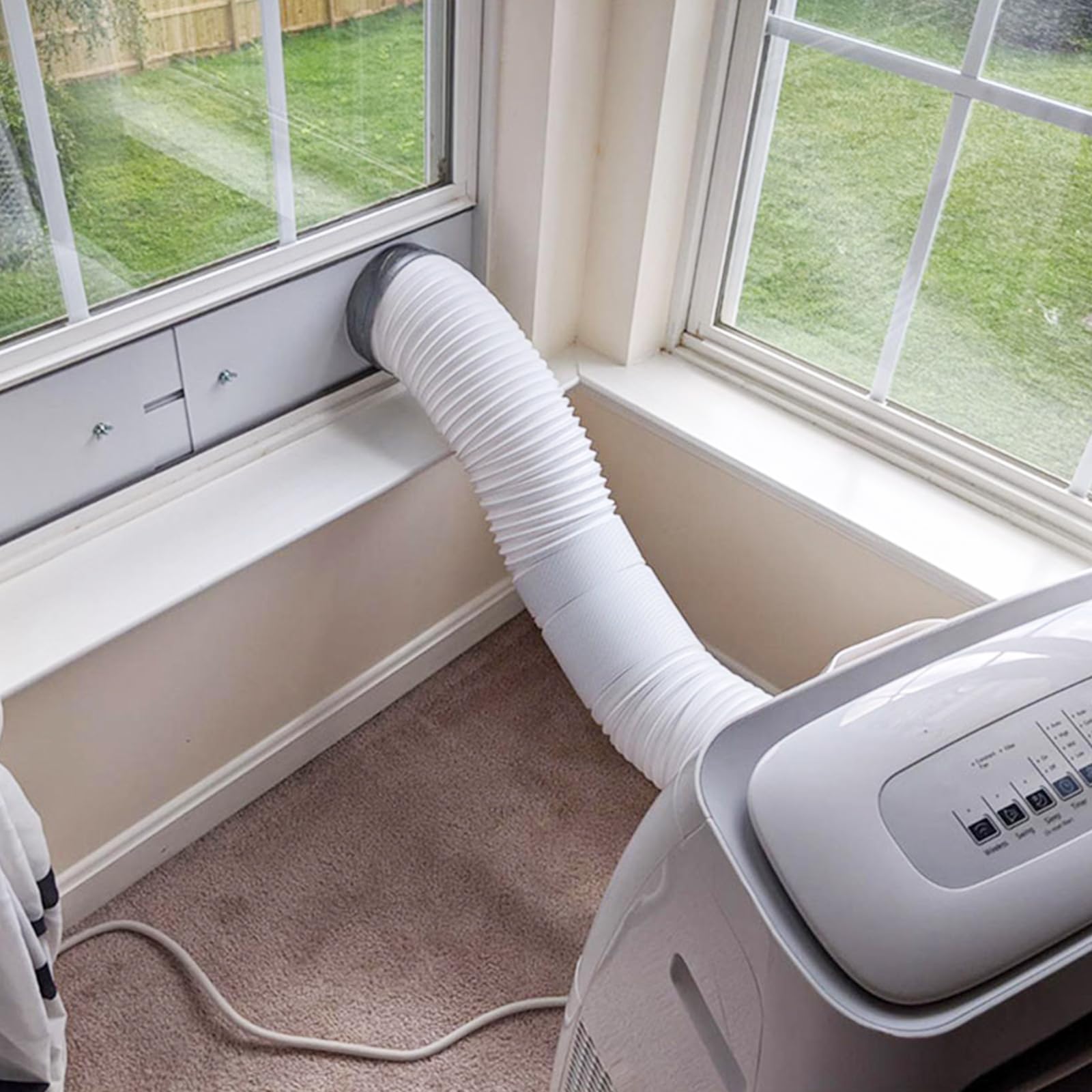 Tragbarer Klimaanlage Schlauch flexibler mit 150mm Durchmesser 300cm Länge Klimaanlage Abluftschlauch Verlängerung Flexibelr Lüftungsschlauch AC-Abluftschlauc für Mobil Klimaanlage Klimagerät
