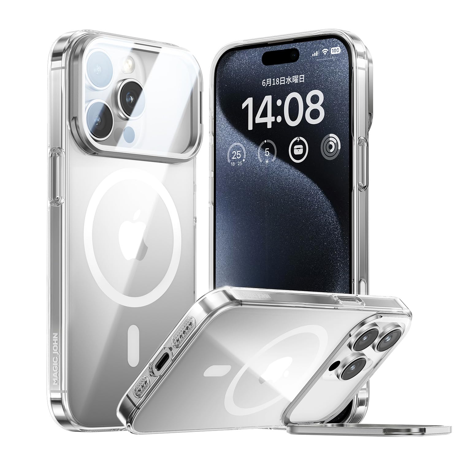 Amazon.co.jp: MAGIC JOHN 対応 iPhone 15 Pro Max ケース クリア 黄変