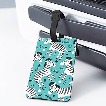 Amazon.co.jp: 荷物タグ シマウマ柄 ネームタグ 名前ラベル Id