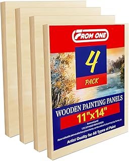 4 Pack 11x14 Basswood Paint Pouring Panels for Acrylic Pouring, Oil & Abstract Painting – Sturdy Wood Painting Boards for Artists and Crafters