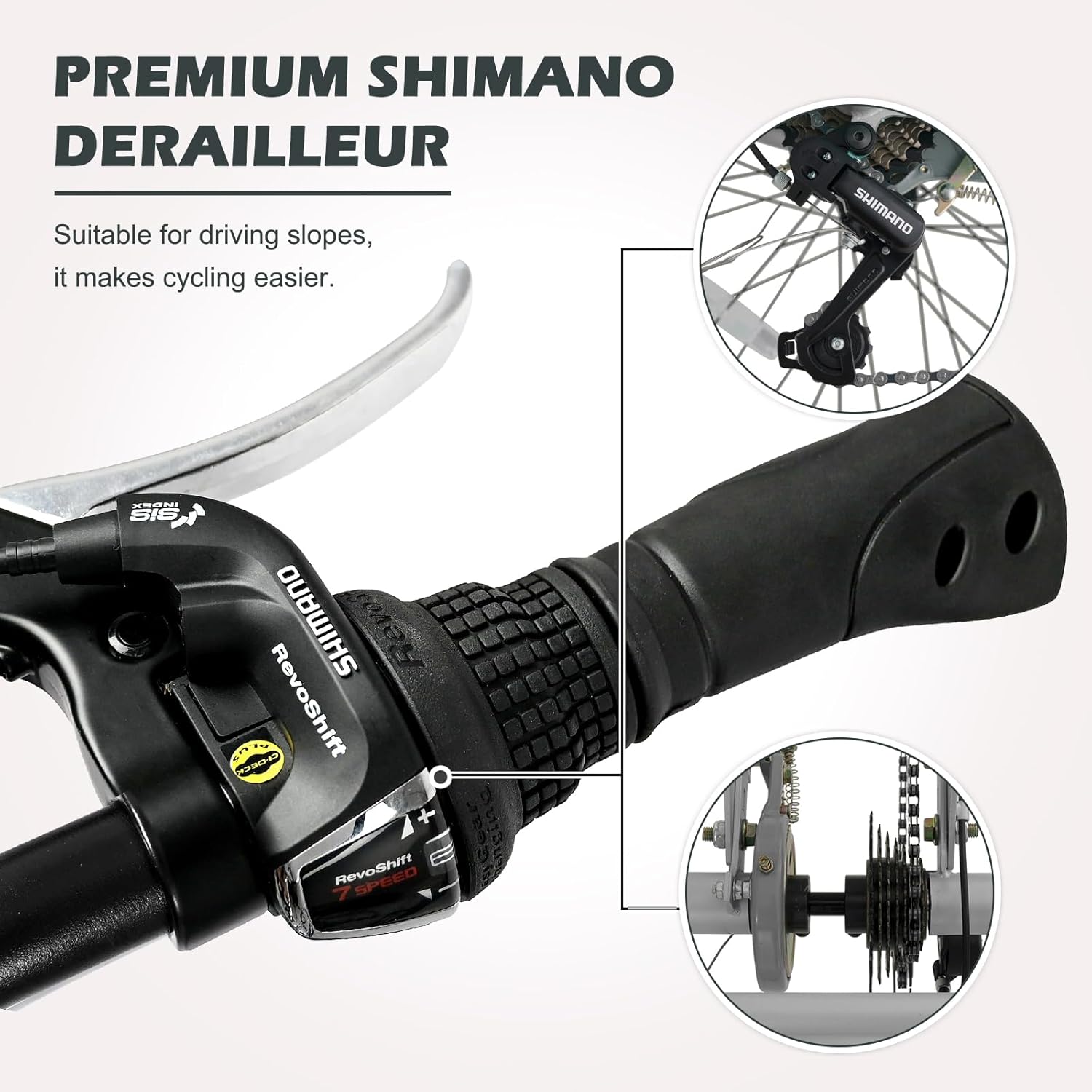 Barbella Adult Mountain Bike, 7 Speed Three Wheel Bike Mountain Tricycle Adult Tricycle Cruiser Trike, 24/26/27.5 Inch Adults Trikes with Shopping Basket, Exercise Men's Women's Tricycles, Navy-Blue