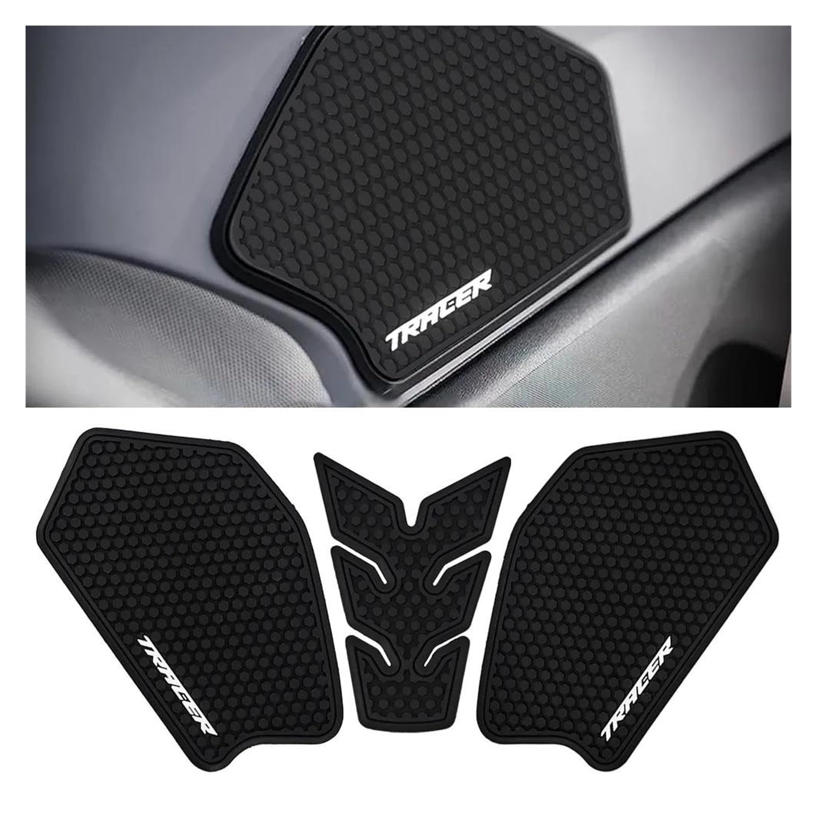 Protezione del cuscinetto del serbatoio Moto Lato Del Carburante Rilievo Del Serbatoio Del Ginocchio Pad Serbatoio di Protezione in Gomma per YAMAHA TRACER700 Tracer 700 Tracer 7 GT 2020 2021 Adesivi
