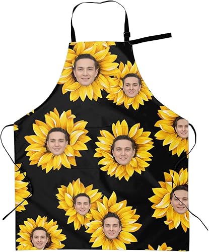Miniatura 1 de Fovanxixi Delantal personalizado para mujeres y hombres, delantal de cocina personalizado con bolsillos, delantales de chef personalizados