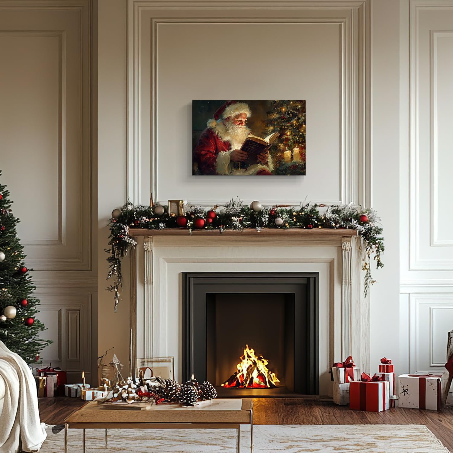 DIYGIFT Impression sur toile pour décoration de Noël - Motif Père